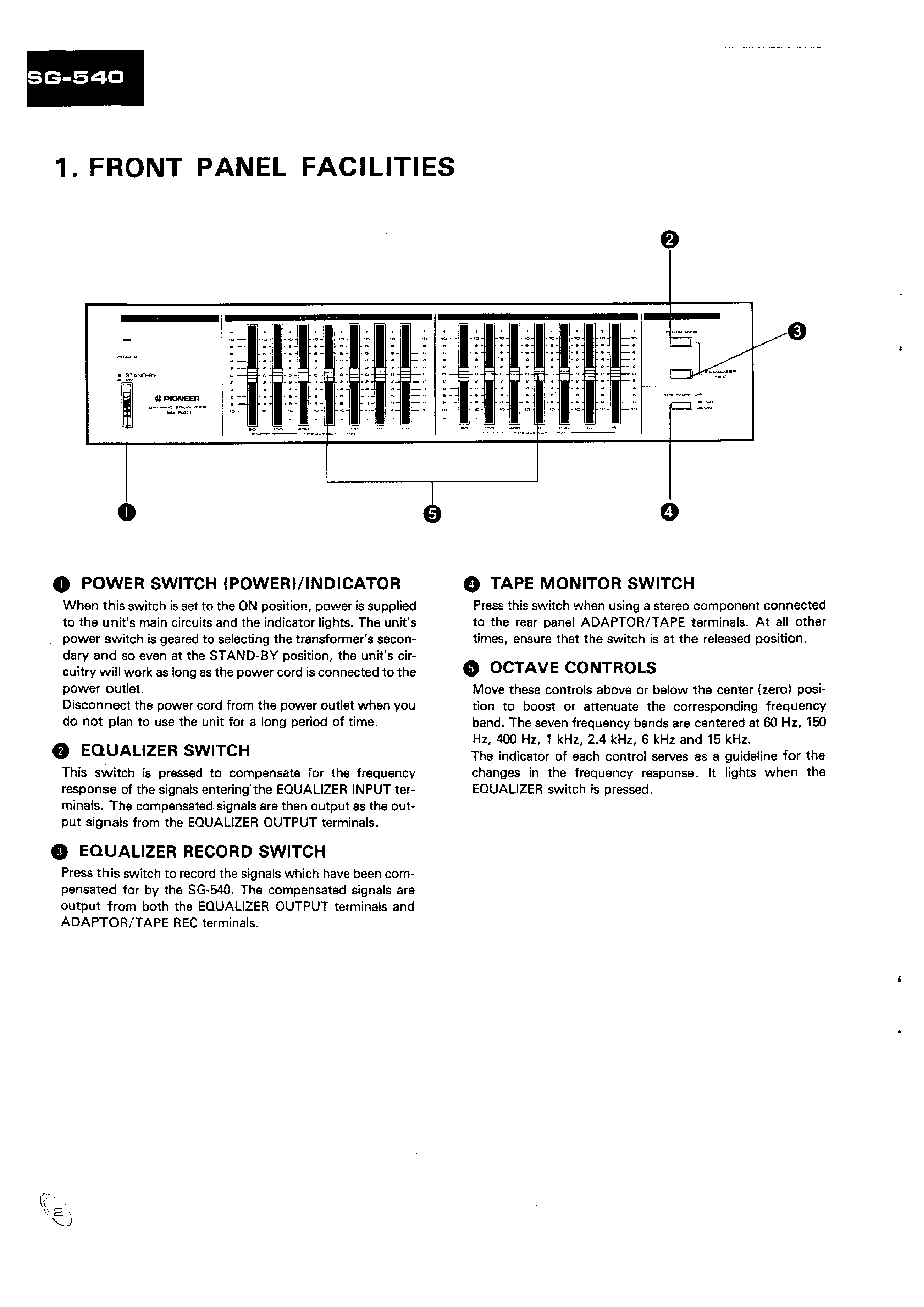 Service Manual-Anleitung für Pioneer SG-540 