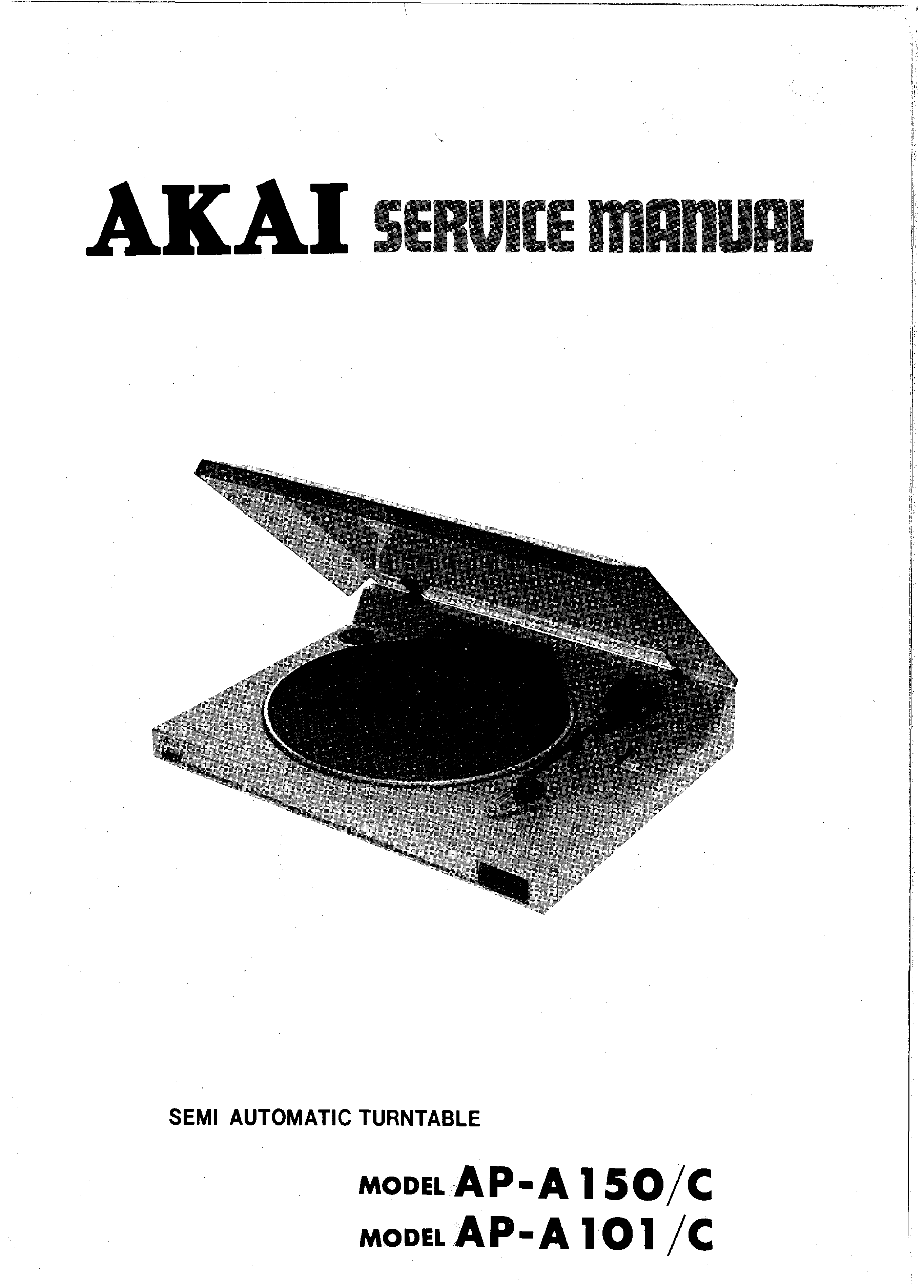 ORIGINALI Service Manual Schema Elettrico AKAI ap-a150/c ap-a101/c 