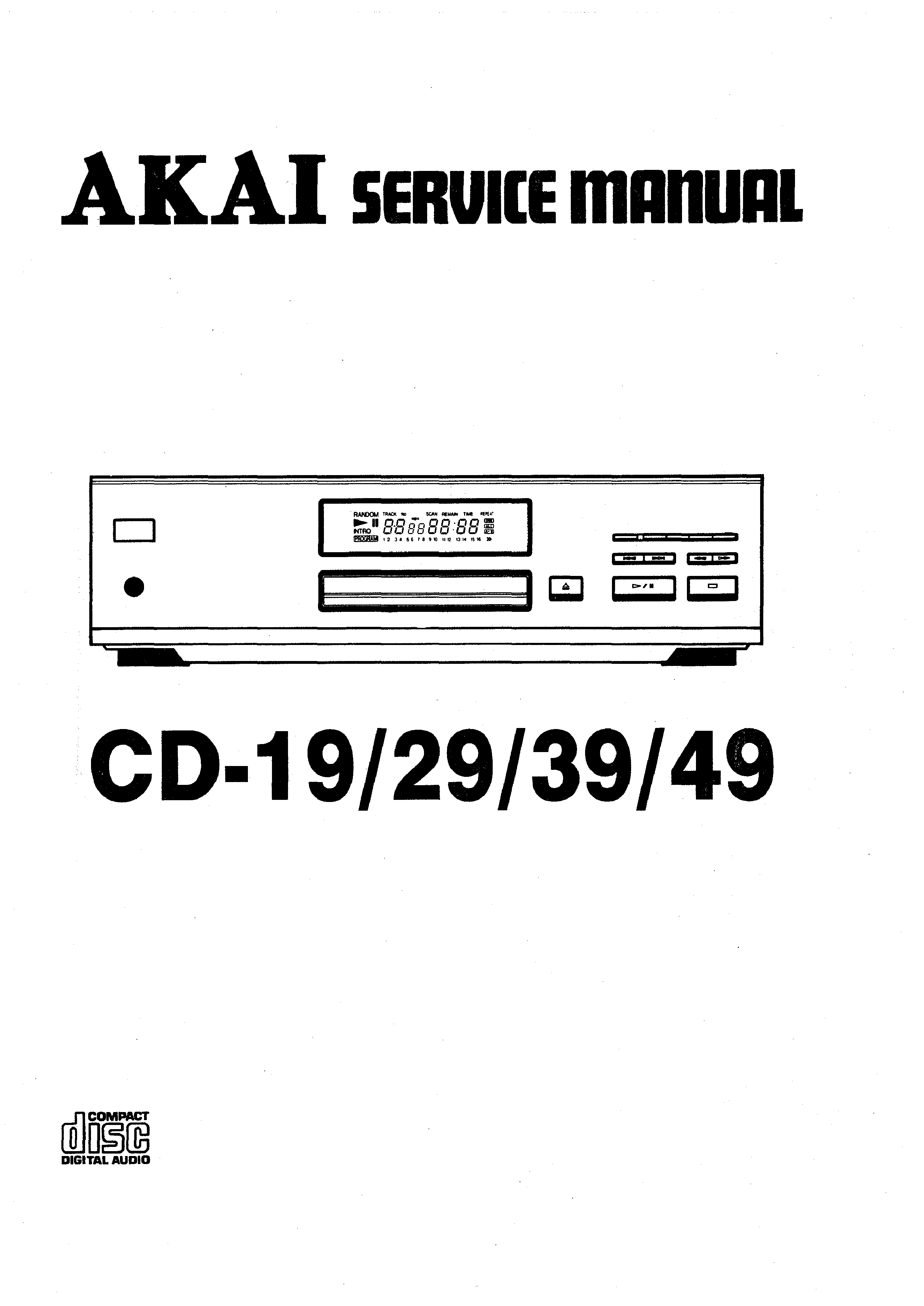ORIGINALI service manual AKAI cd-m839 