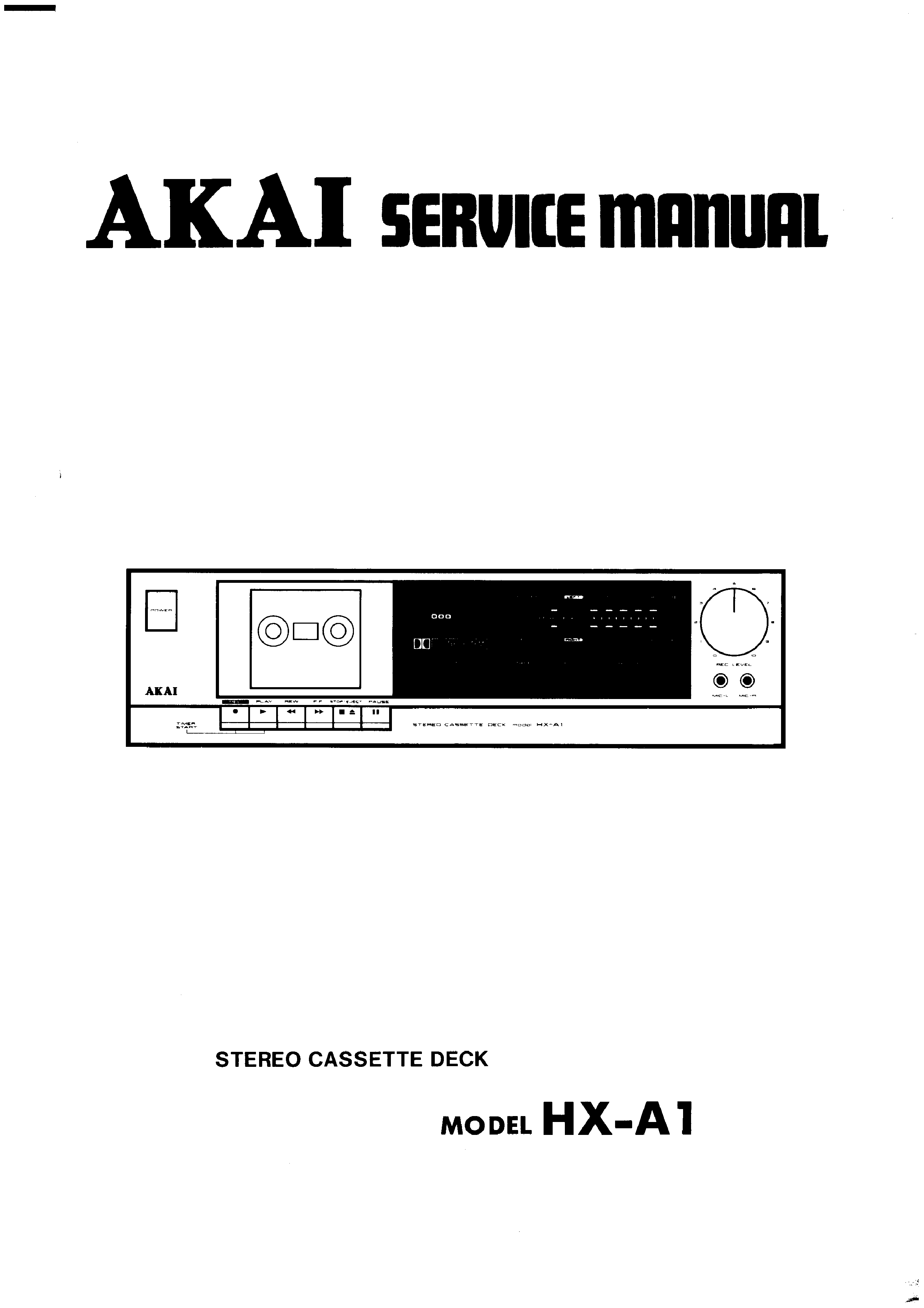 ORIGINALI Service Manual Schema Elettrico AKAI hx-a1 