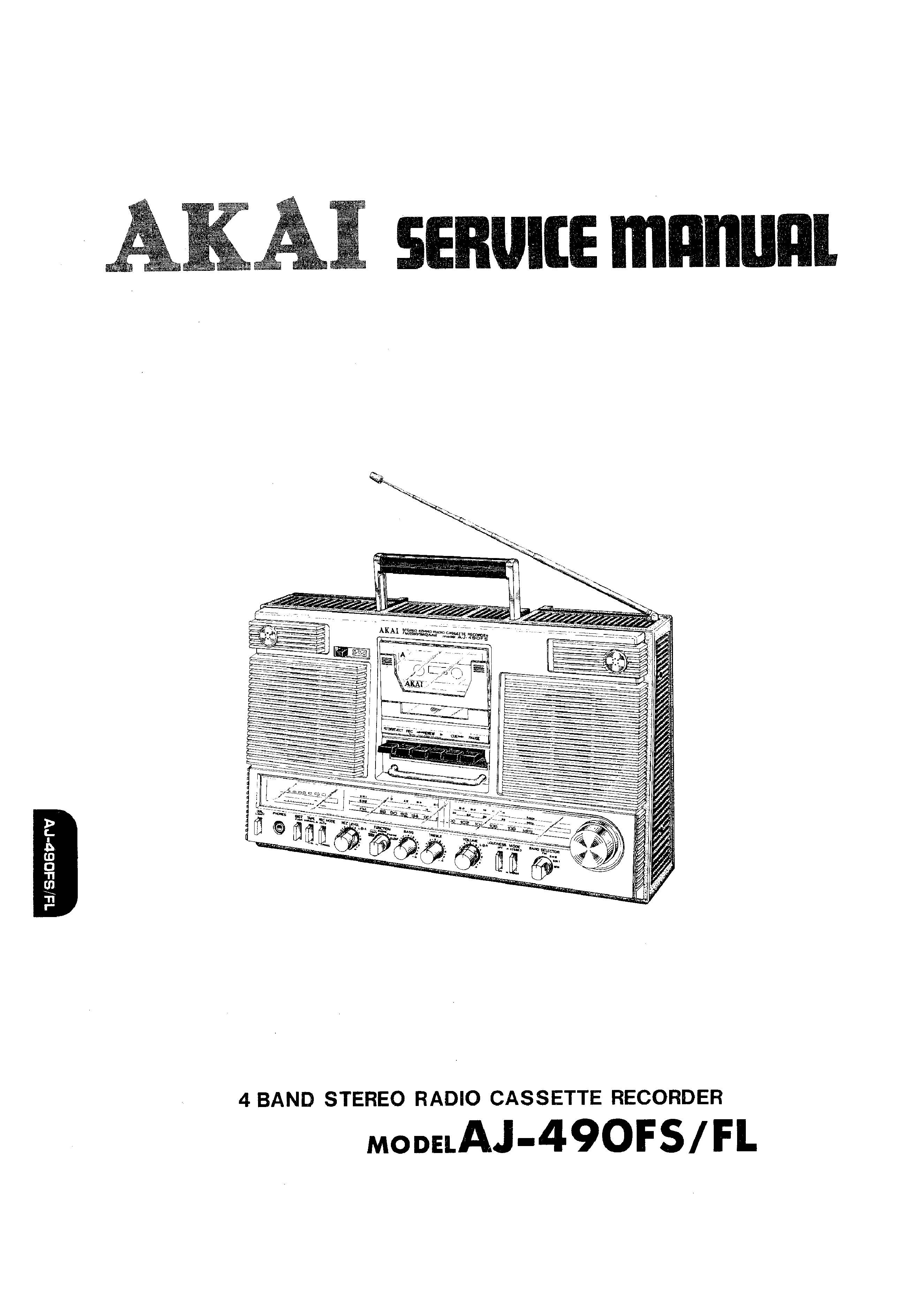 Original Service Manual esquema eléctrico Akai aj-202fs/fl 