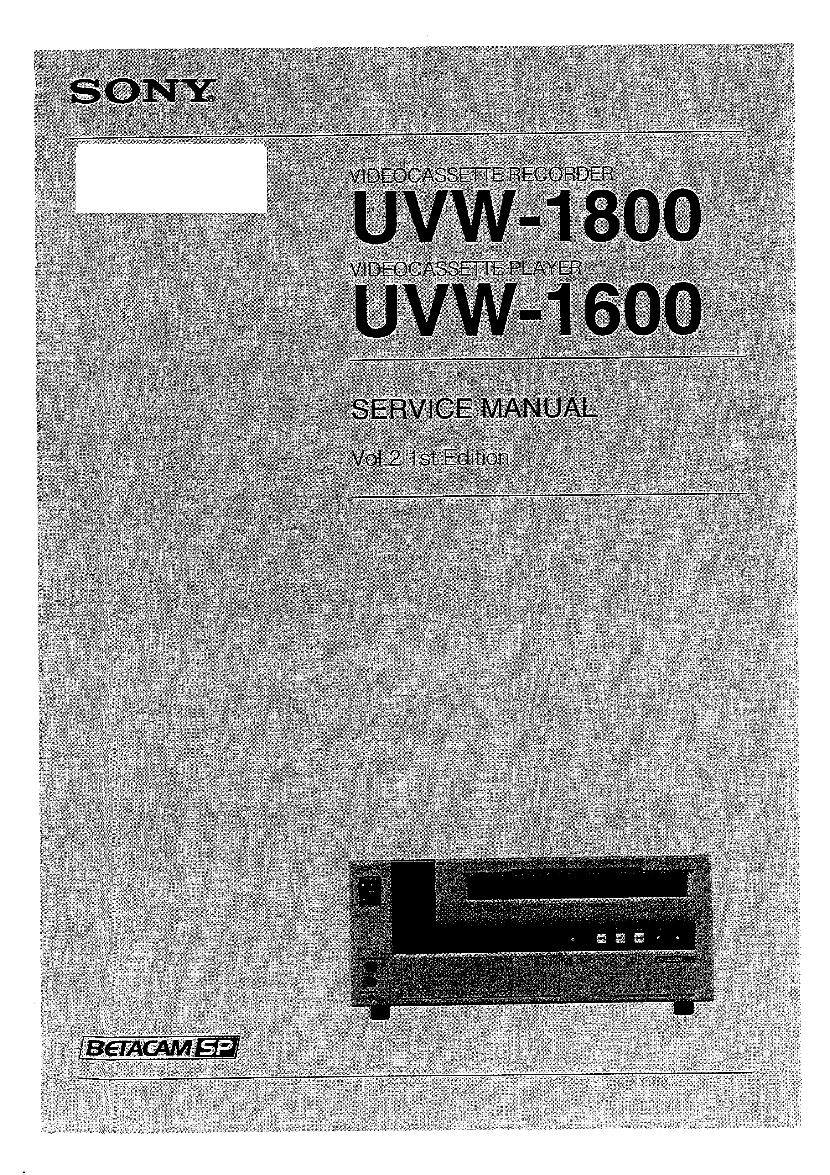 uvw-1800-maintenance-manual