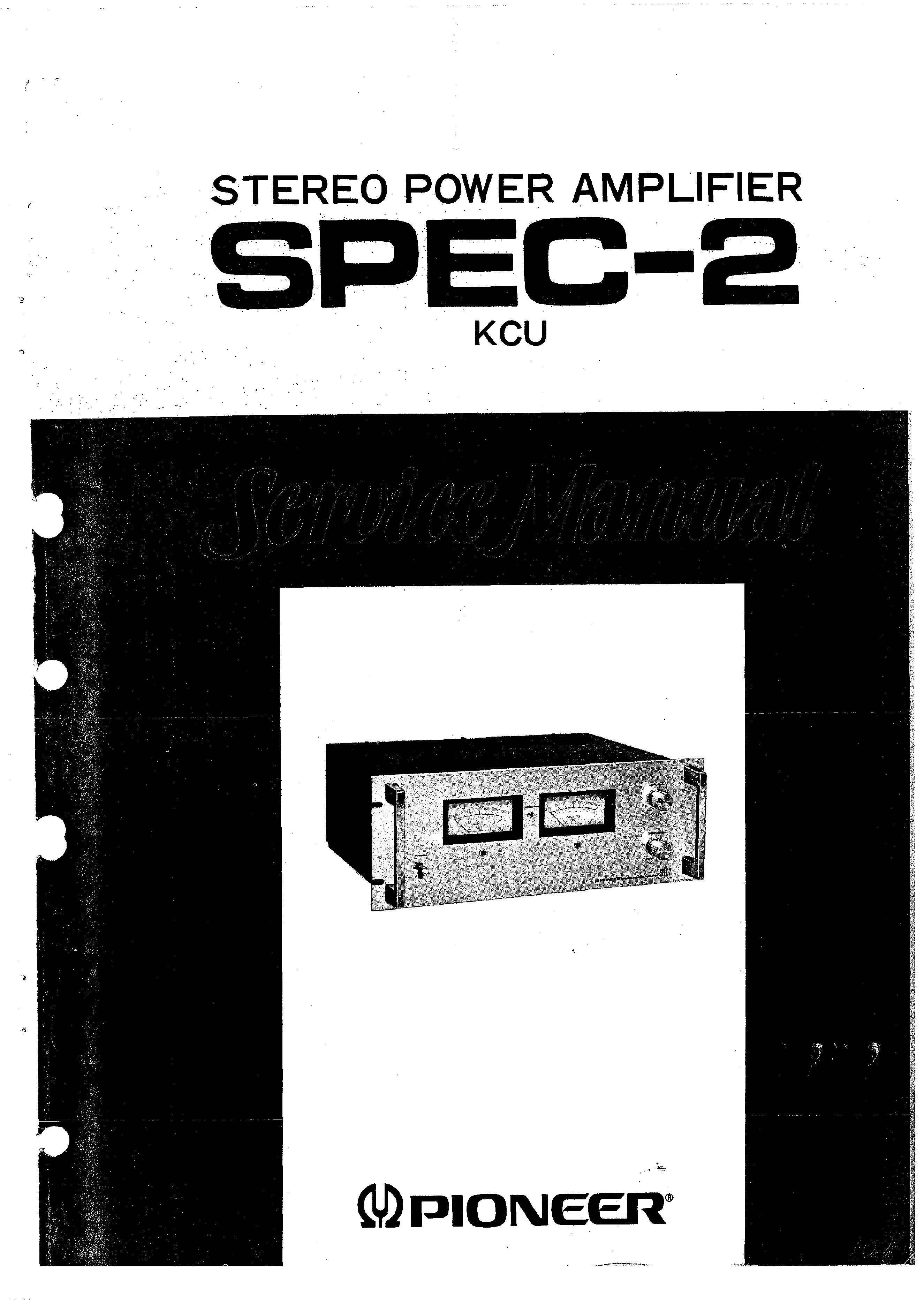 Service Manual-Anleitung für Pioneer Spec-2 