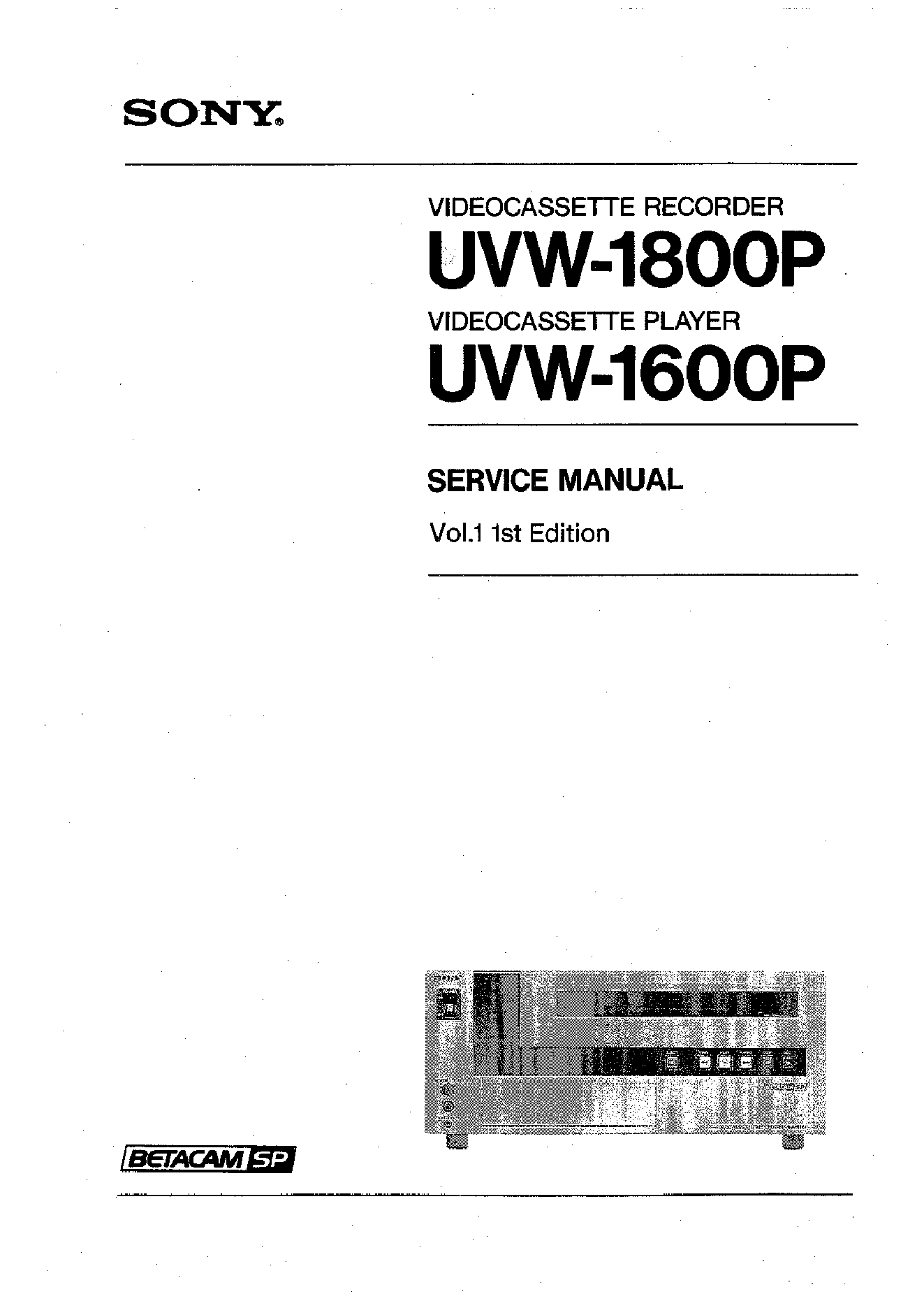 uvw-1800-maintenance-manual