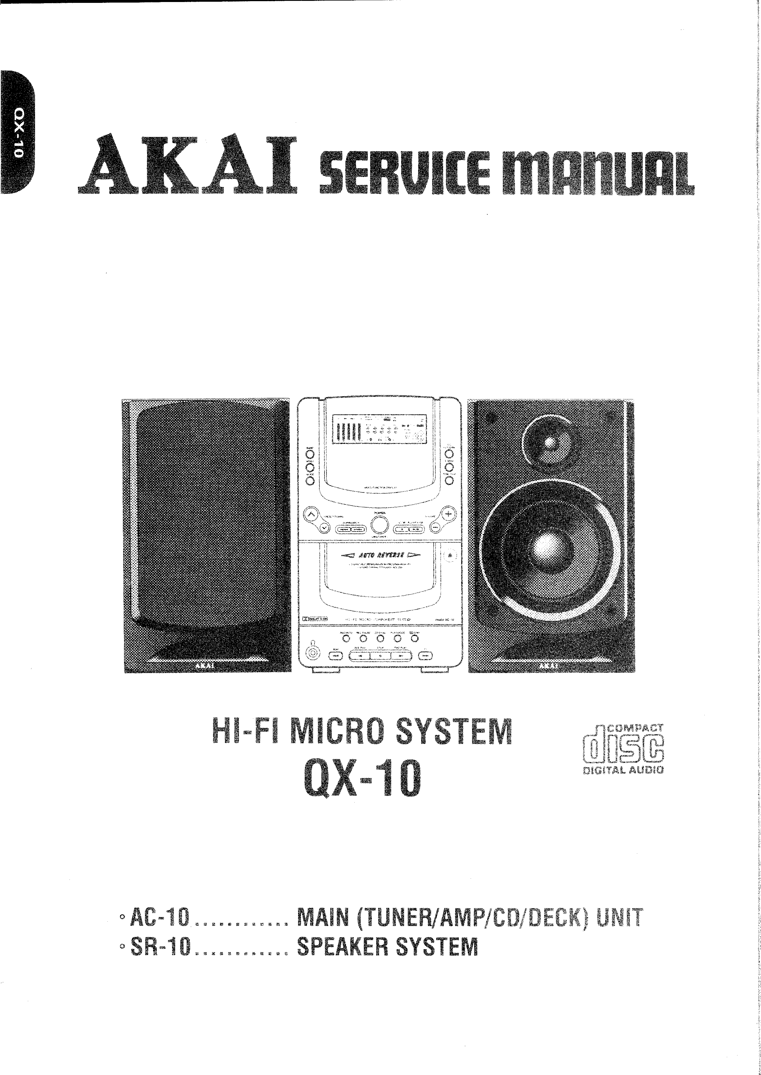 ORIGINALI service manual AKAI qx-10 