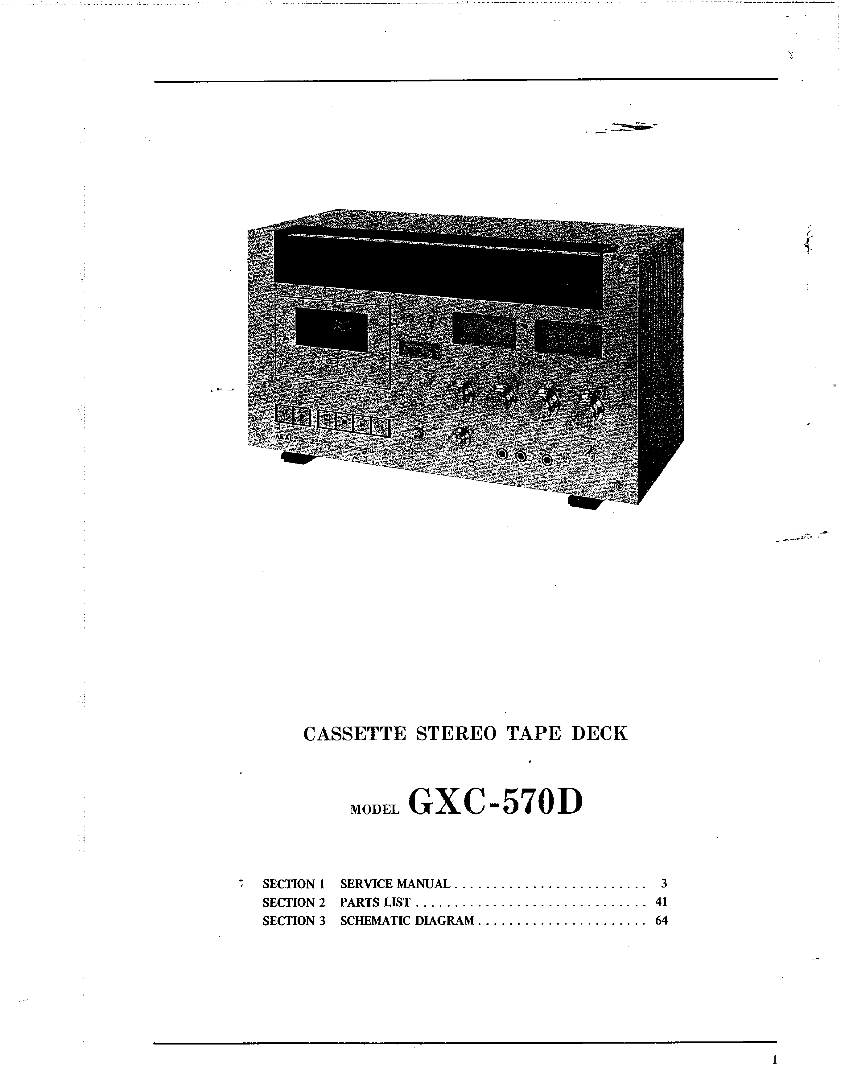 Service Manual-Anleitung für Akai GXC-570 D 