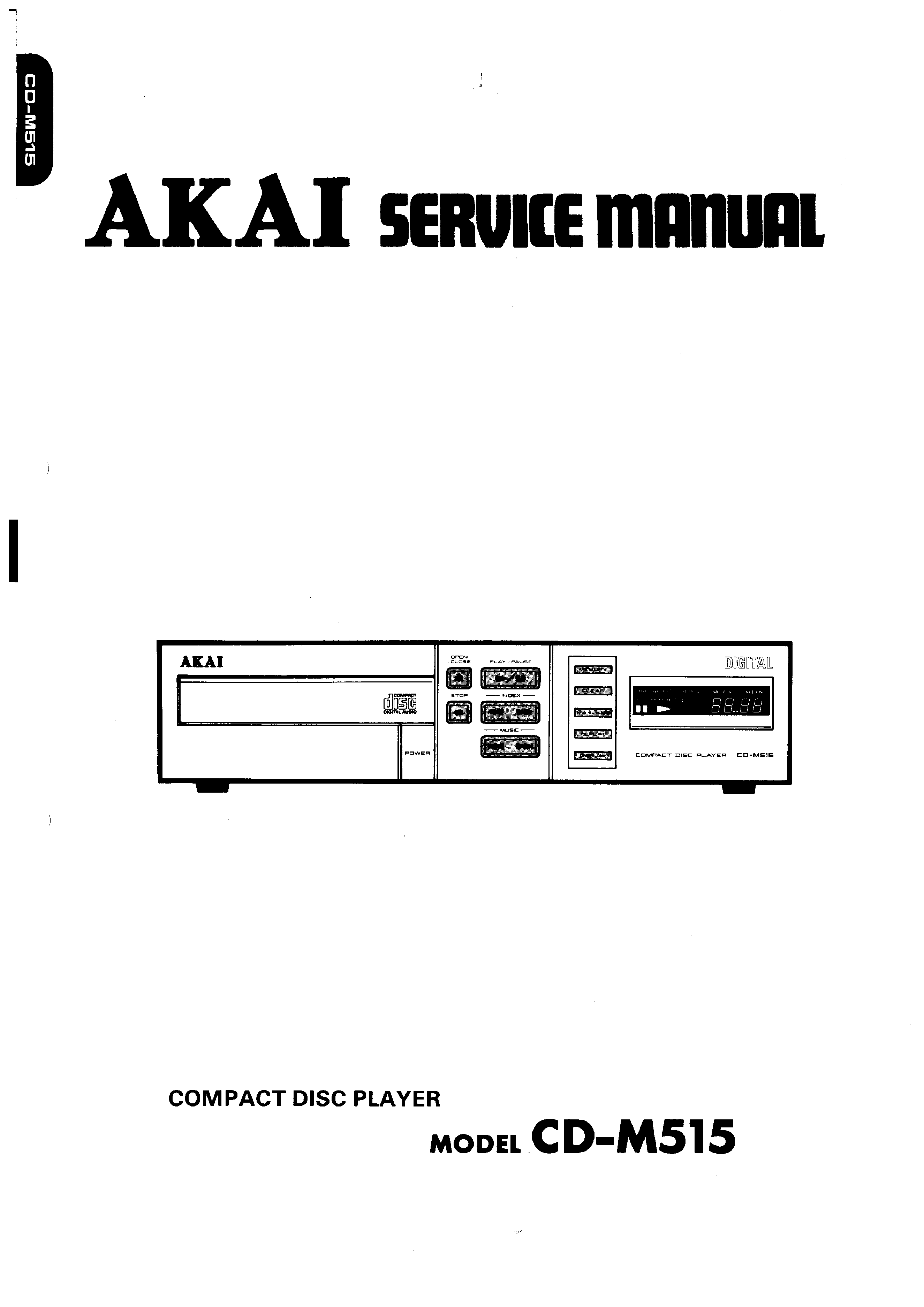 ORIGINALI service manual AKAI cd-m515 