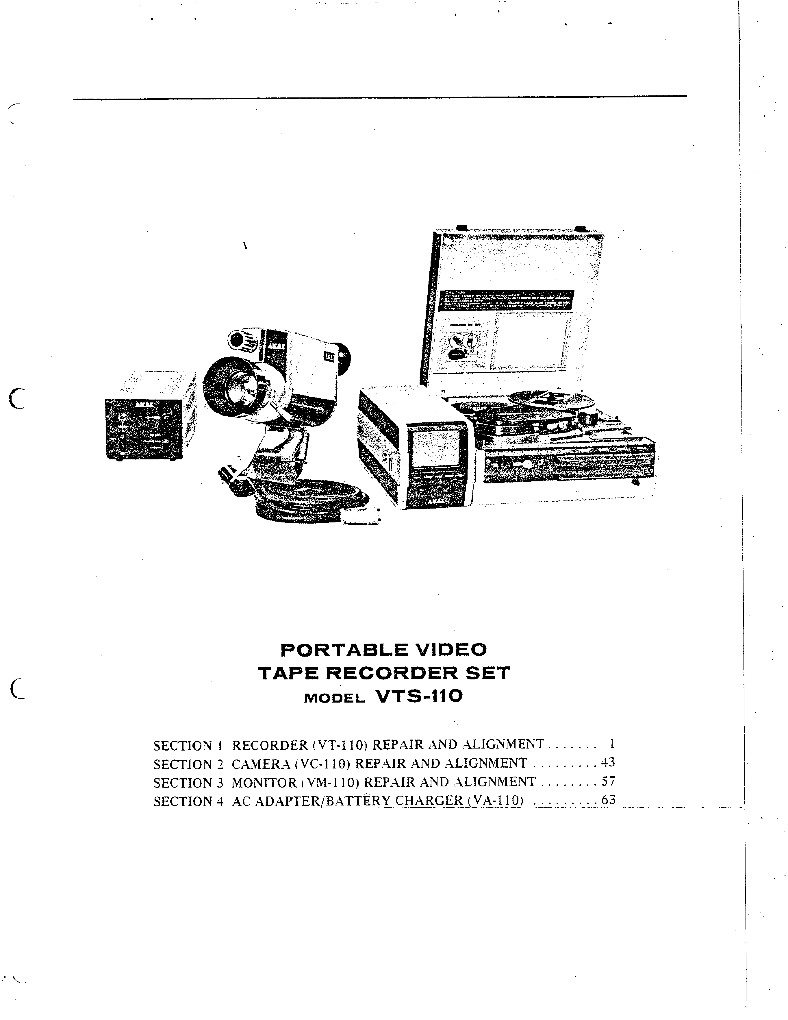 Akai VTS-110 Manual del operador instrucciones aplicable a VTS-100S VTS-110 DX 