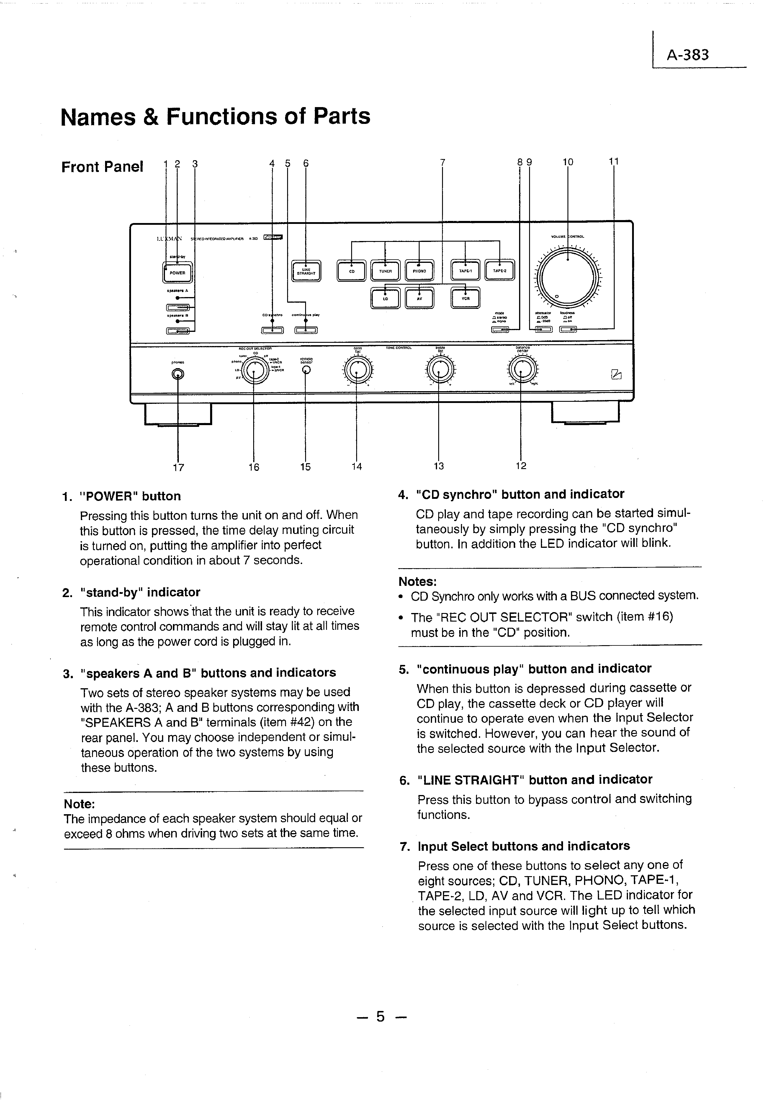Service Manual-Anleitung für Luxman A-383 