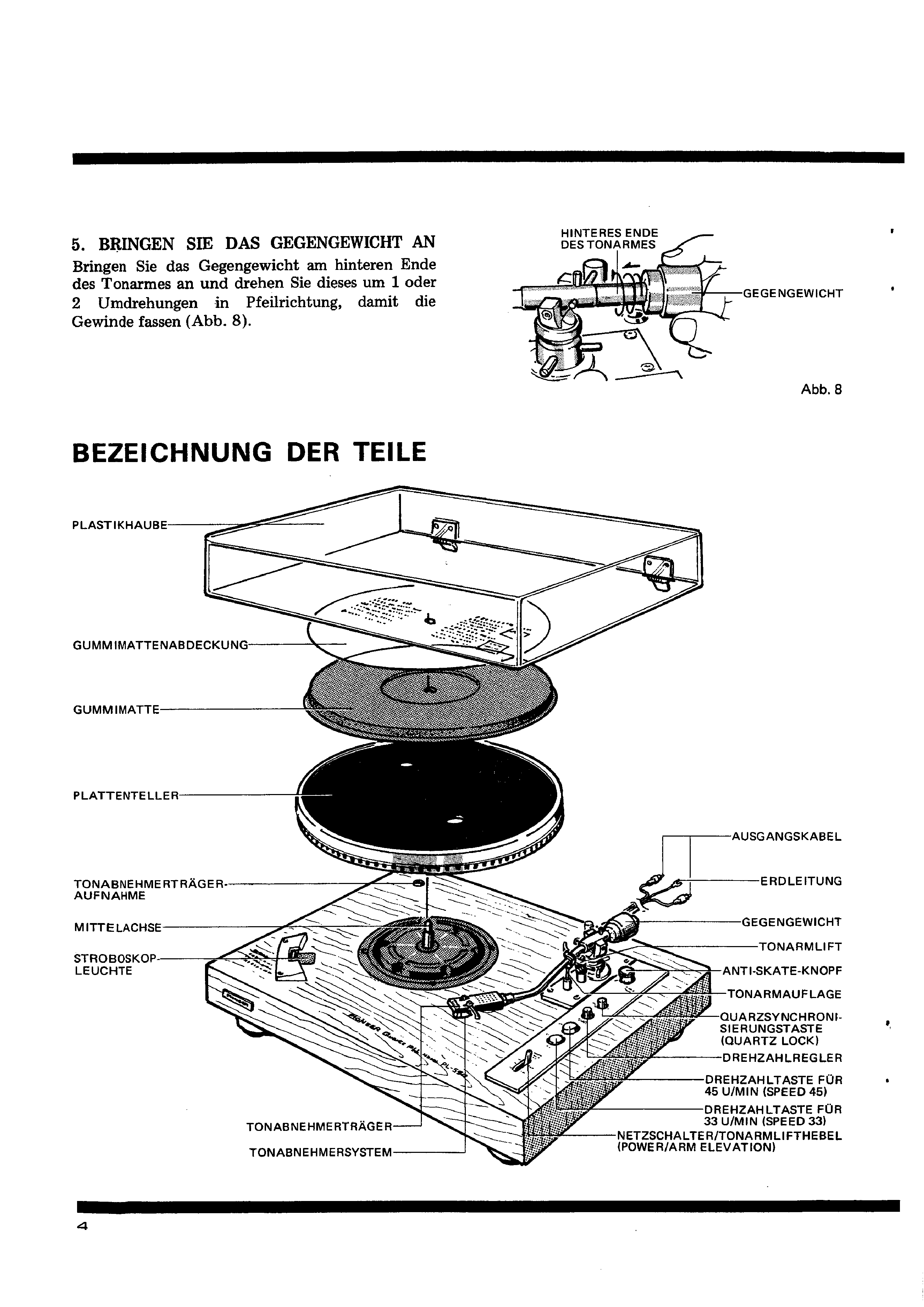 Service Manual-Anleitung für Pioneer PL-550 