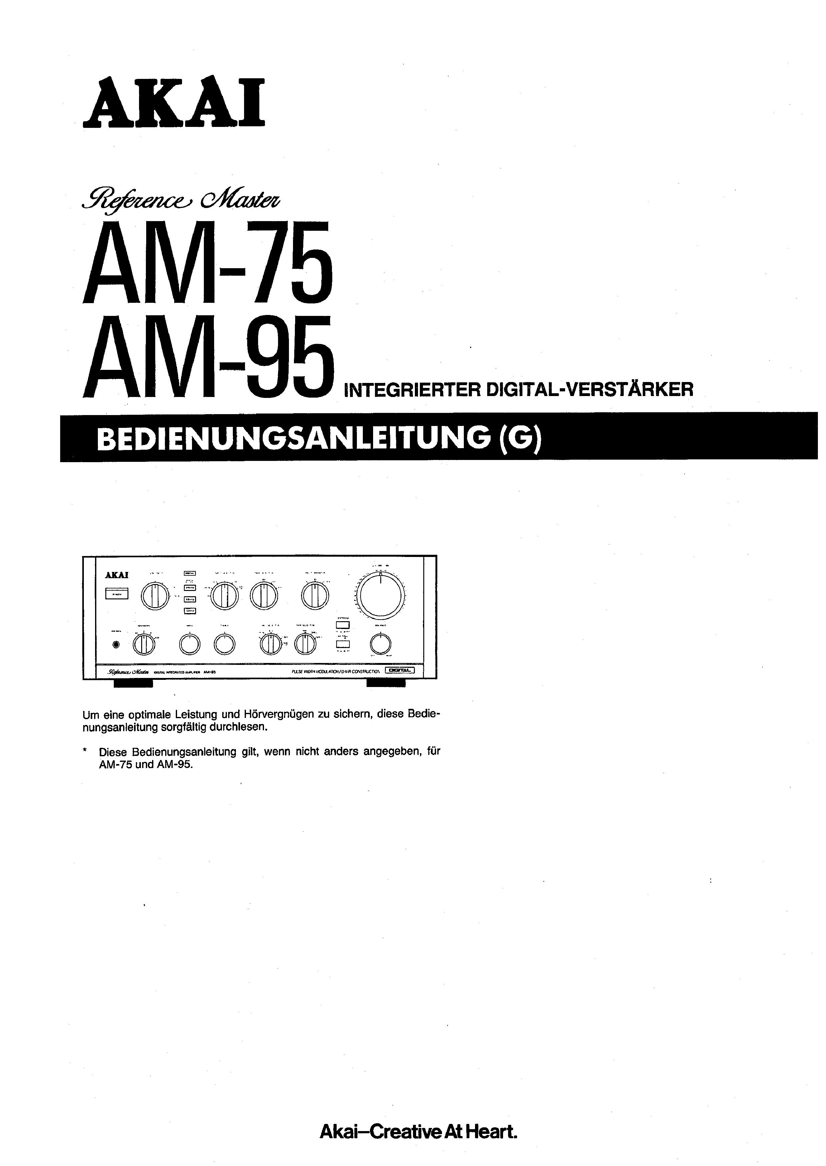 AKAI AM-95 - Owner's Manual Immediate Download