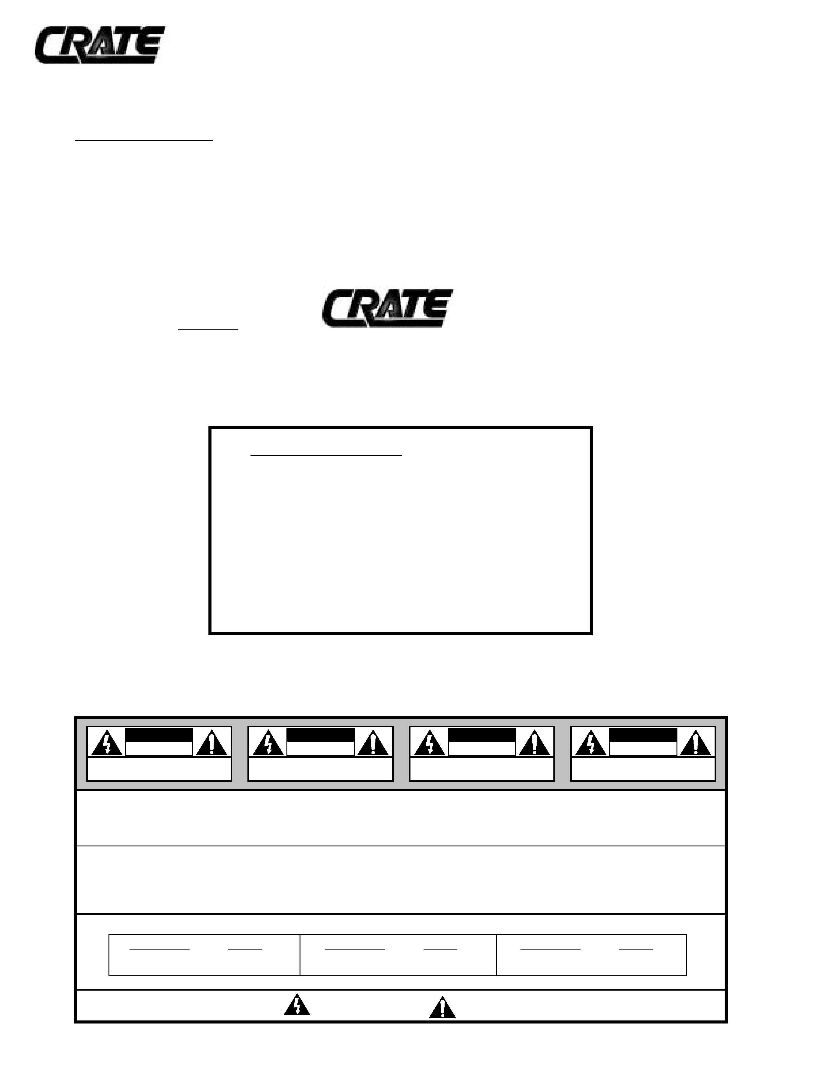 CRATE KX-220 - Owner's Manual Immediate Download