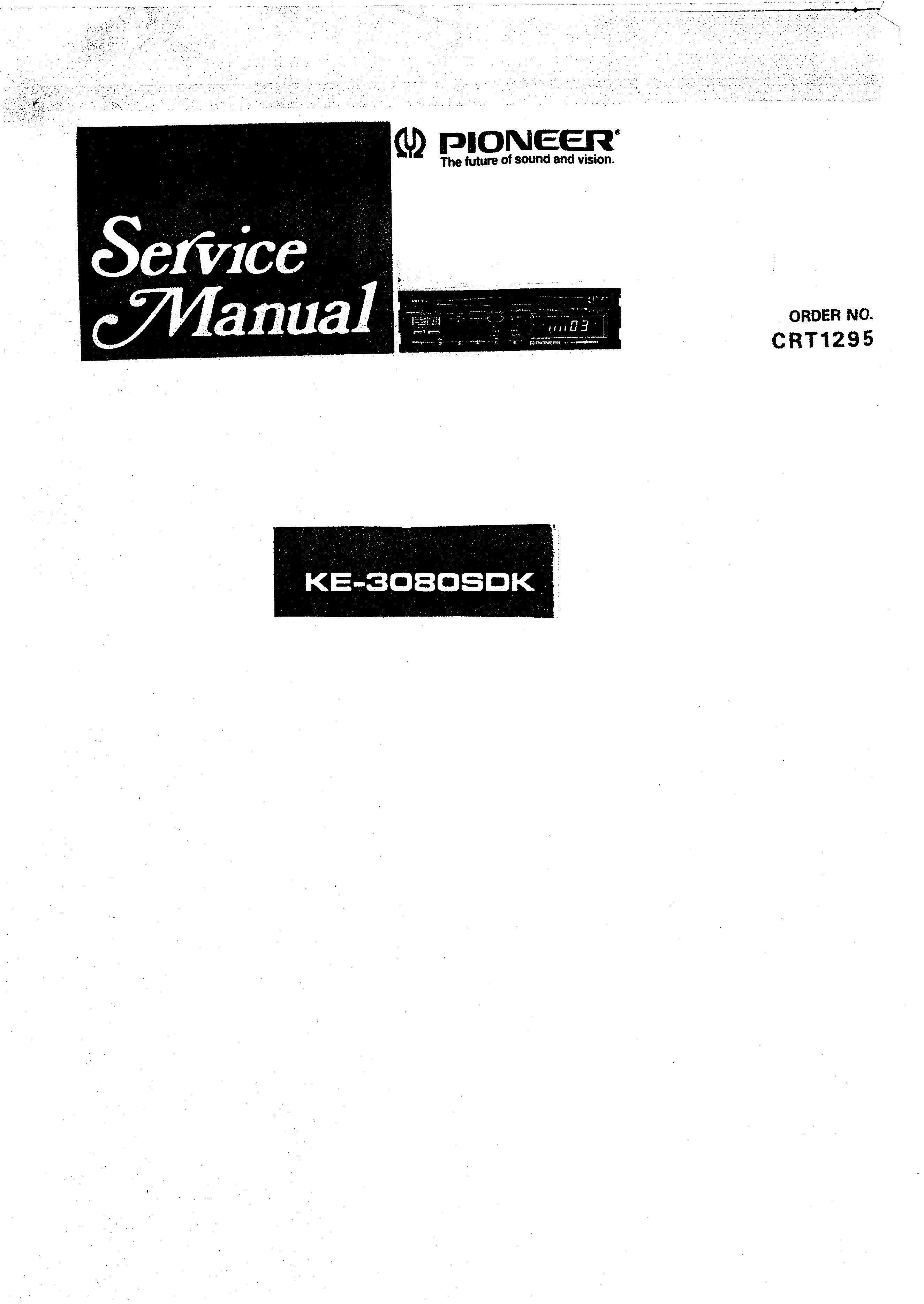 PIONEER KE5000 - Service Manual Immediate Download