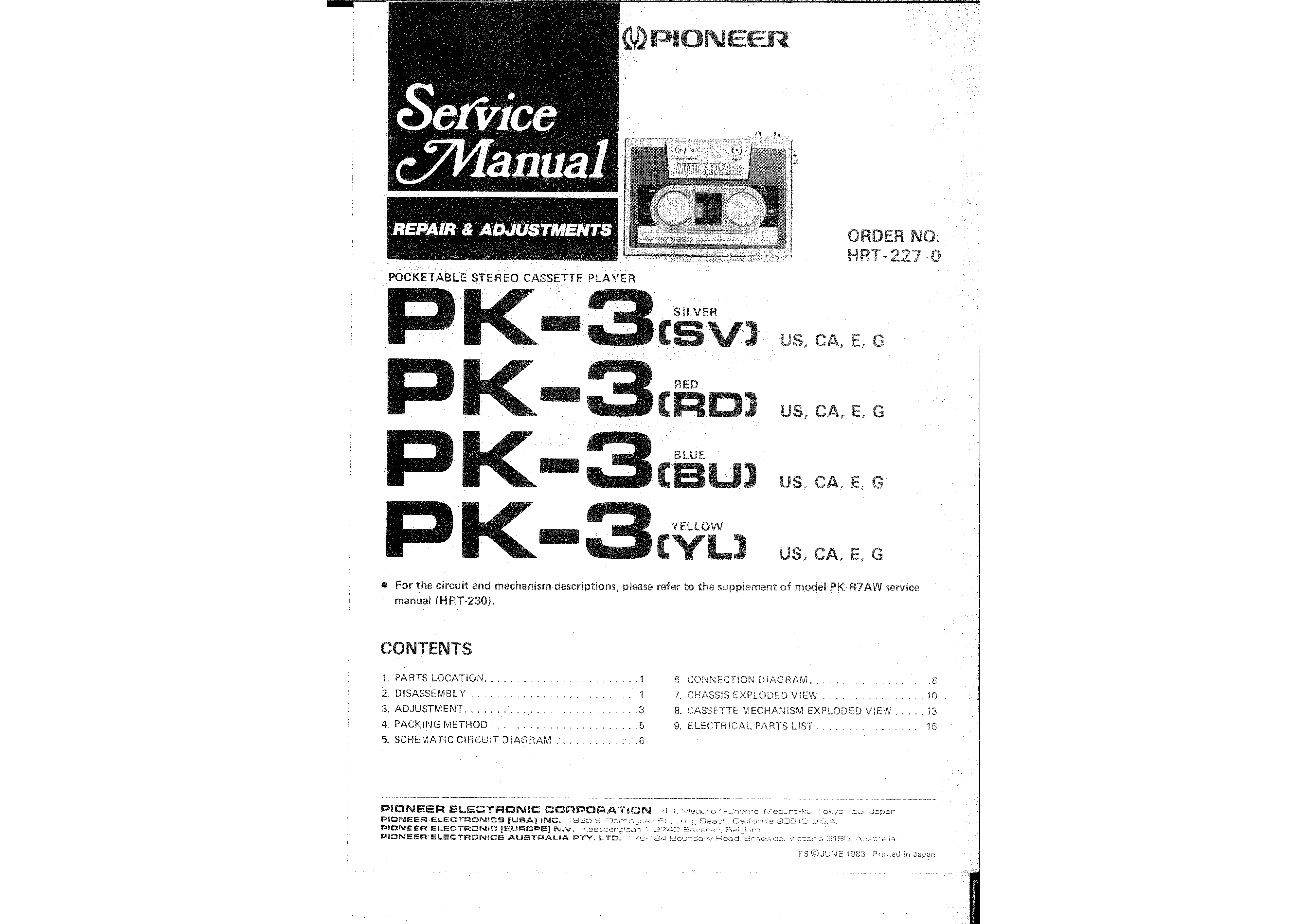 PIONEER UKE7100 - Service Manual Immediate Download