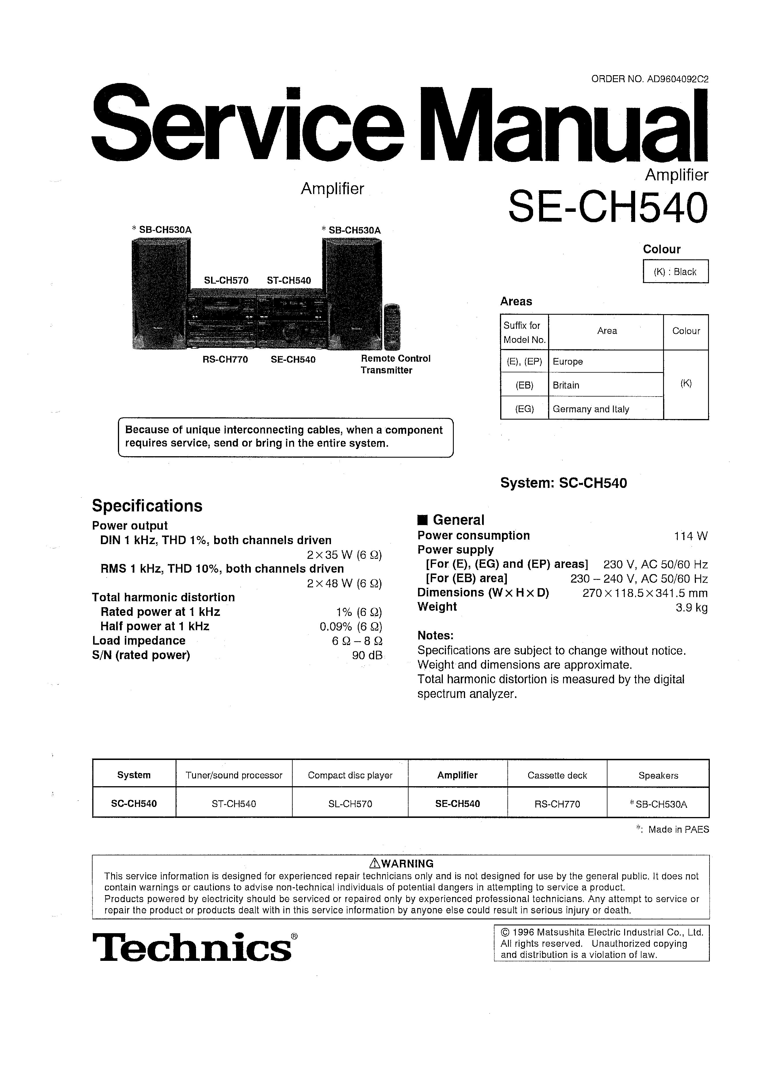 Technics Sc-Ch770 Инструкция