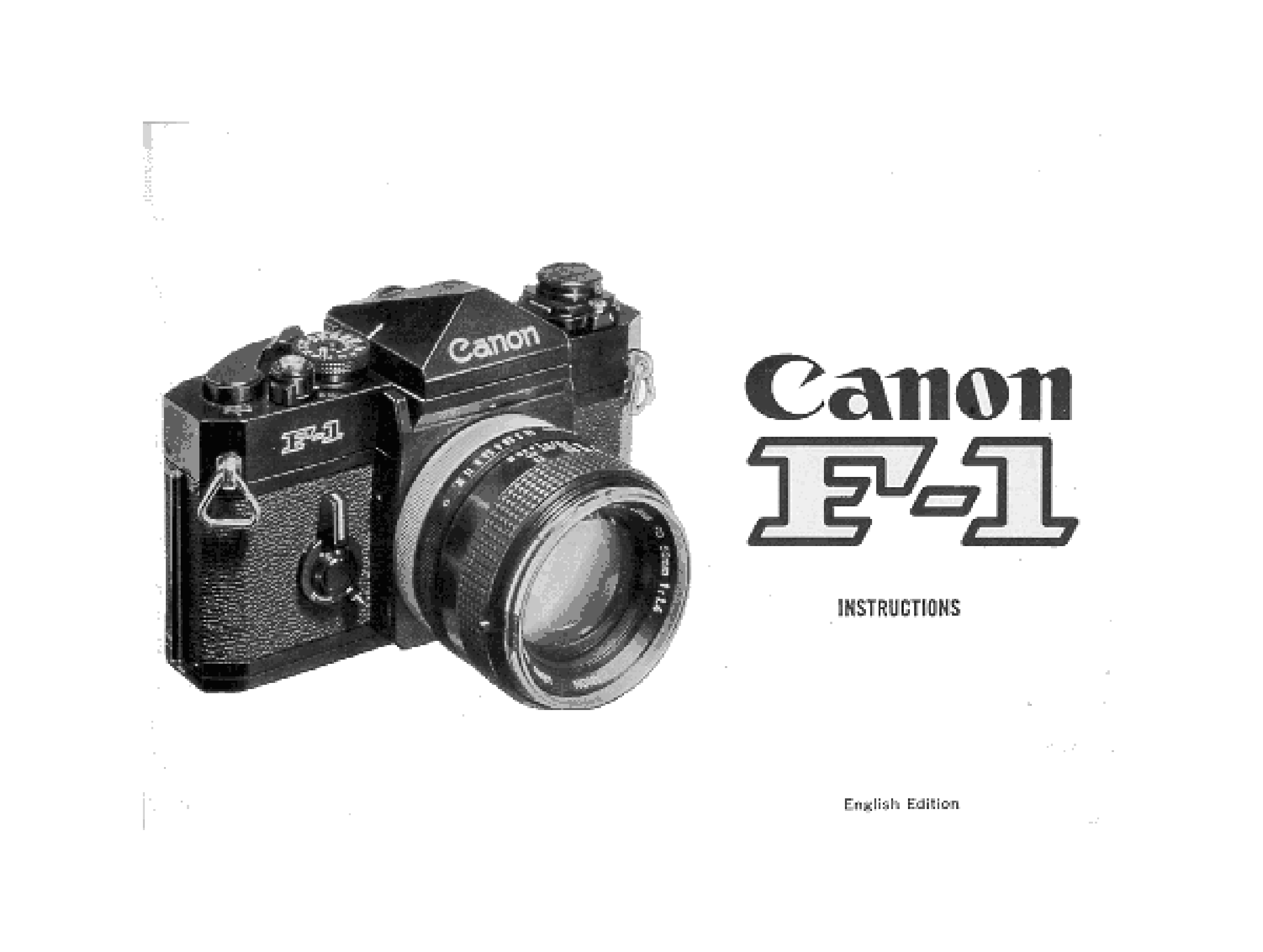CANON F1 - Owner's Manual Immediate Download