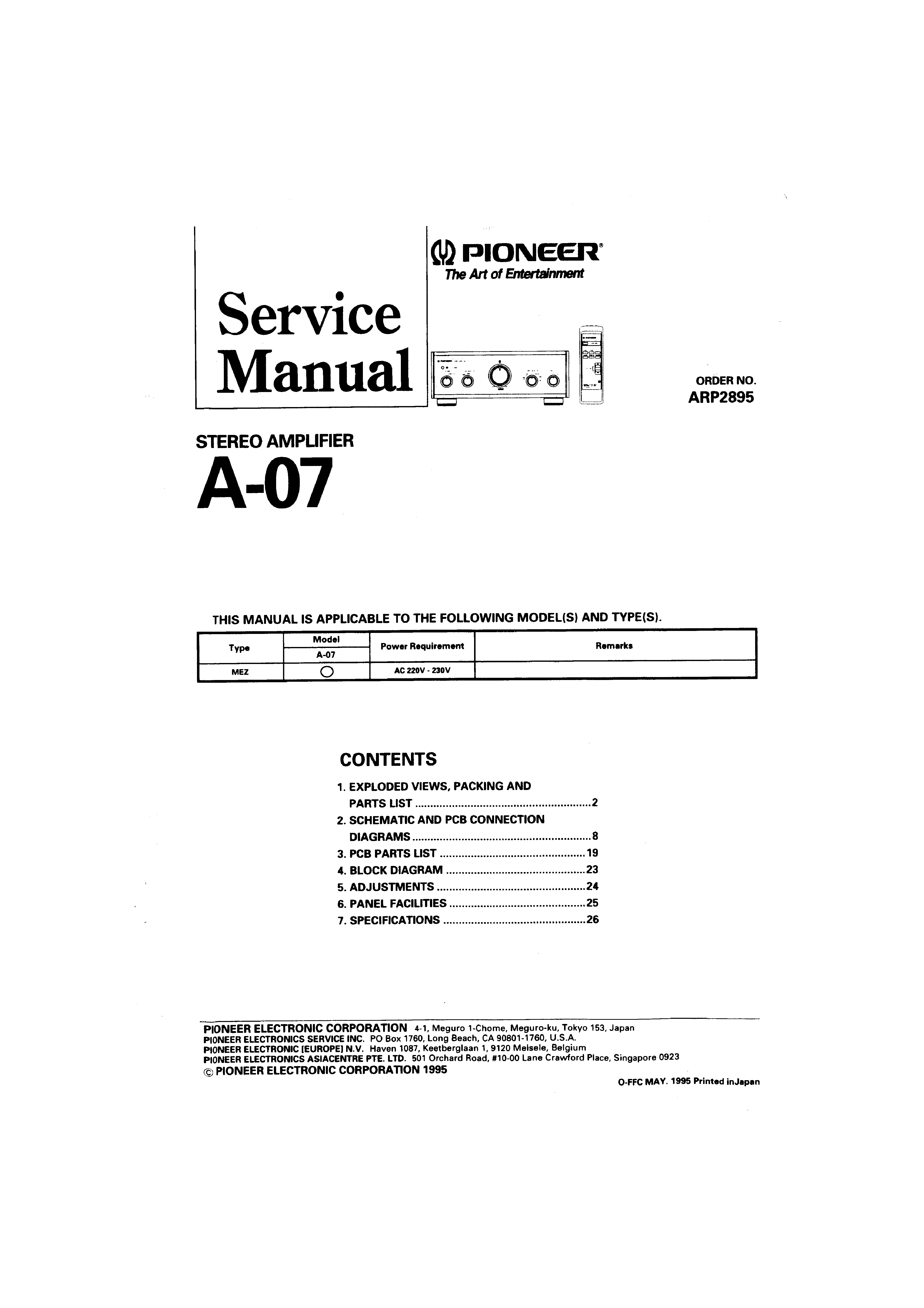 PIONEER DC-Z93 - Service Manual Immediate Download