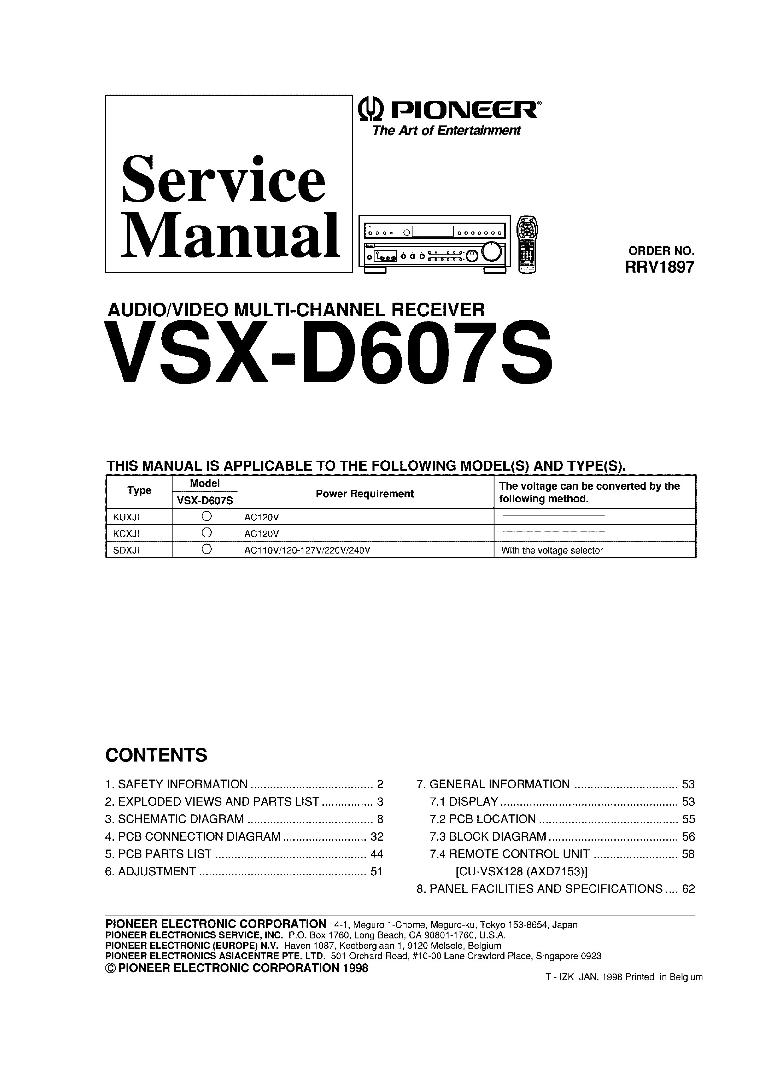 Service Manual for PIONEER DV-340/WYXQ/FRGR - Download