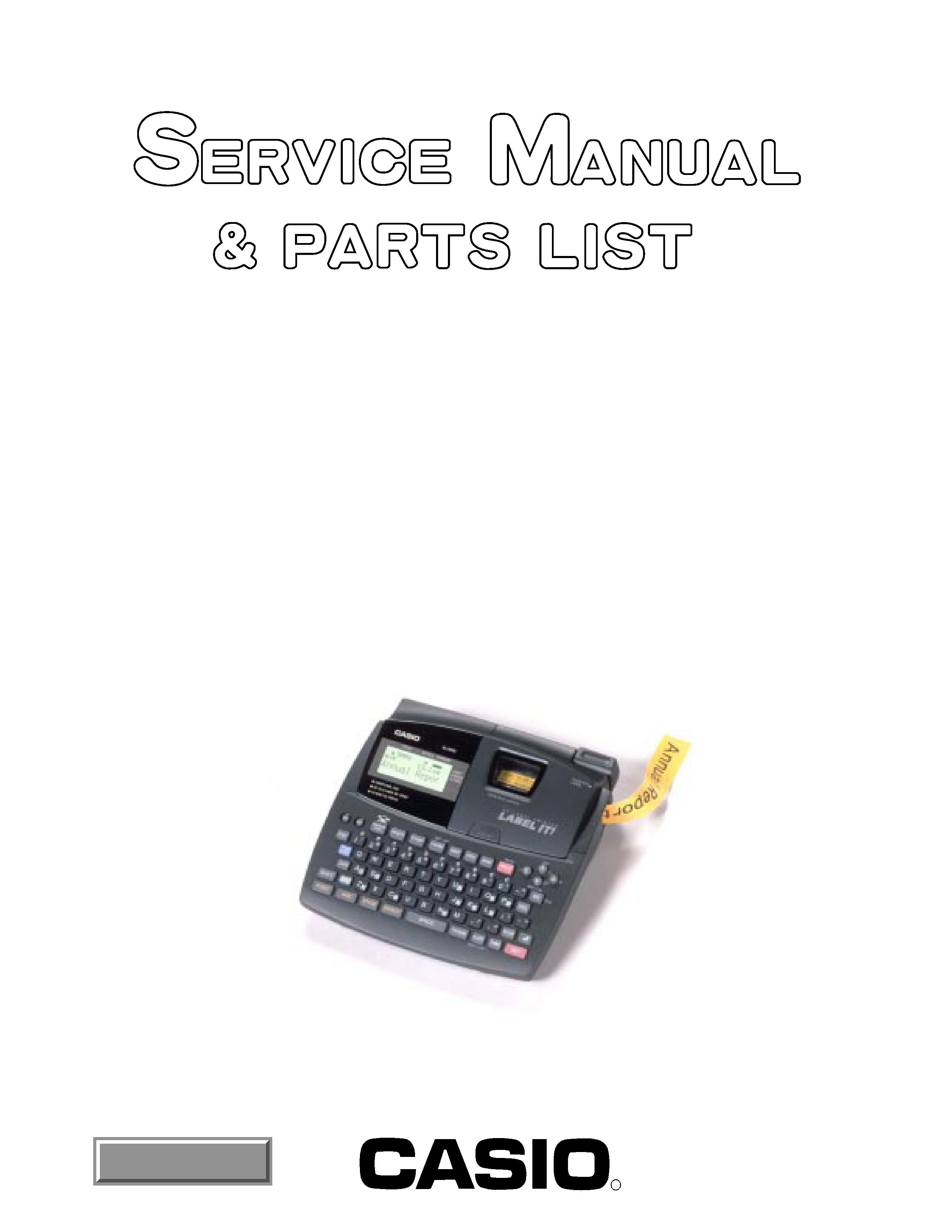 CASIO KL8100 - Service Manual Immediate Download