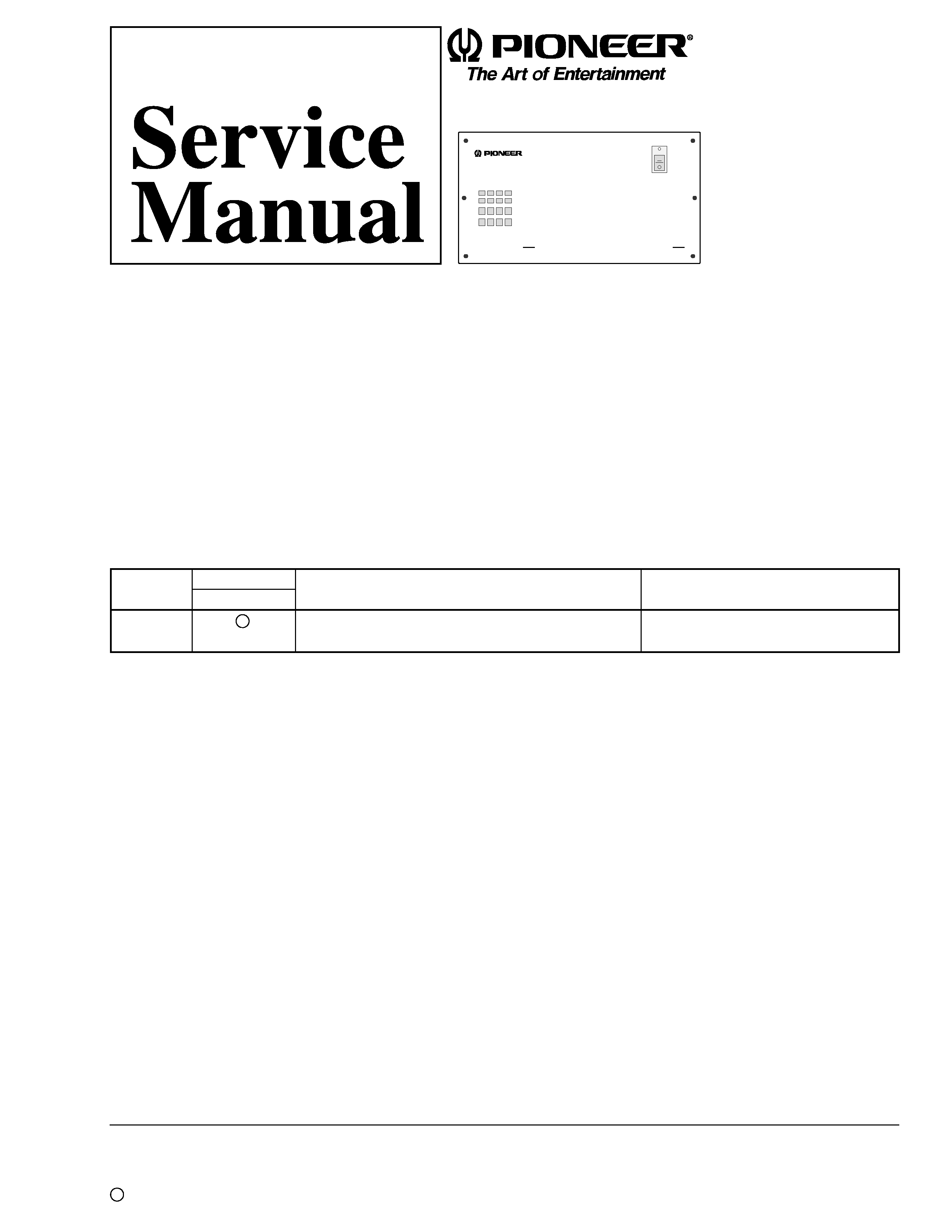 PIONEER PRO800HDI - Service Manual Immediate Download