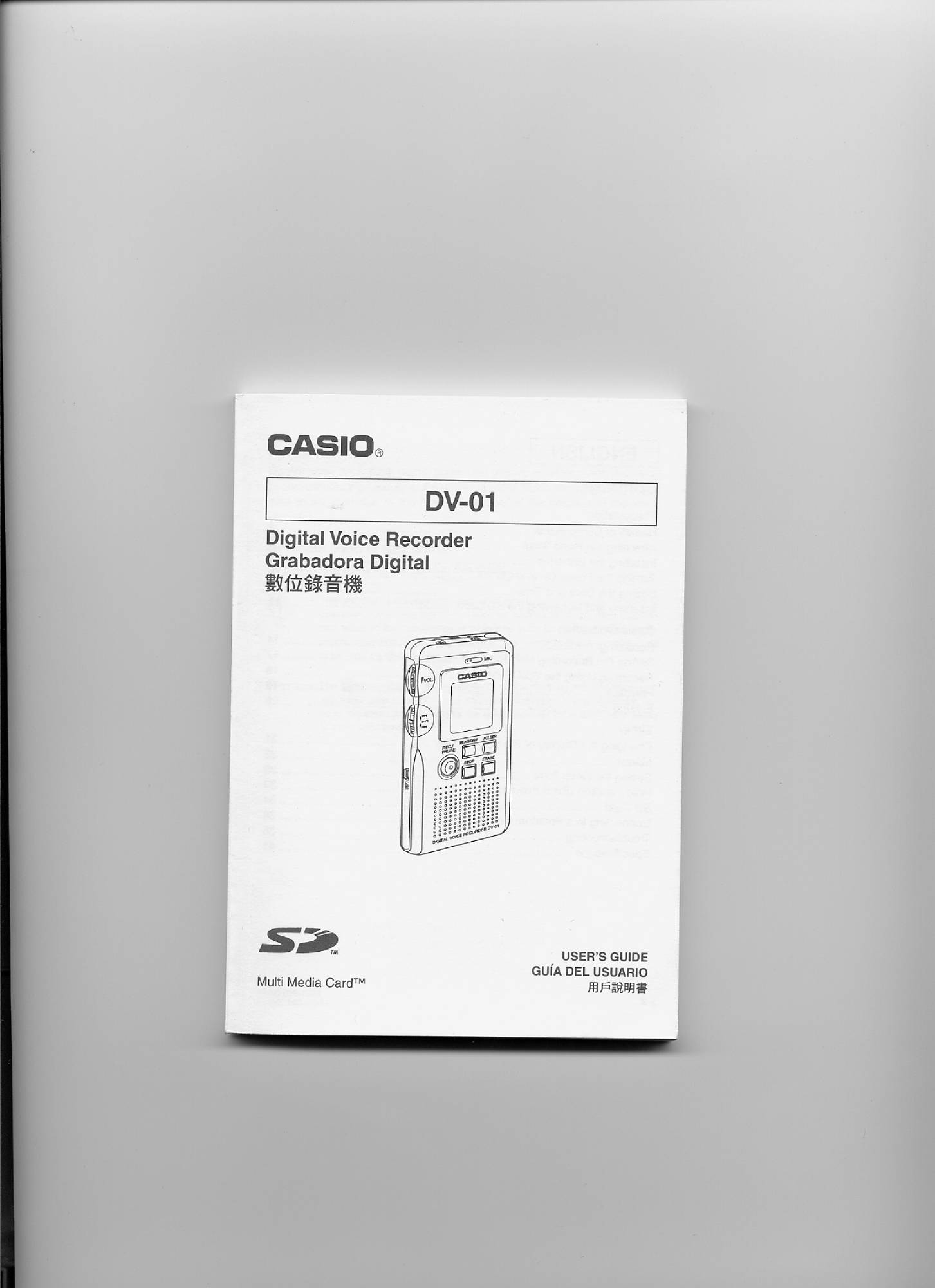 CASIO DV01 - Owner's Manual Immediate Download
