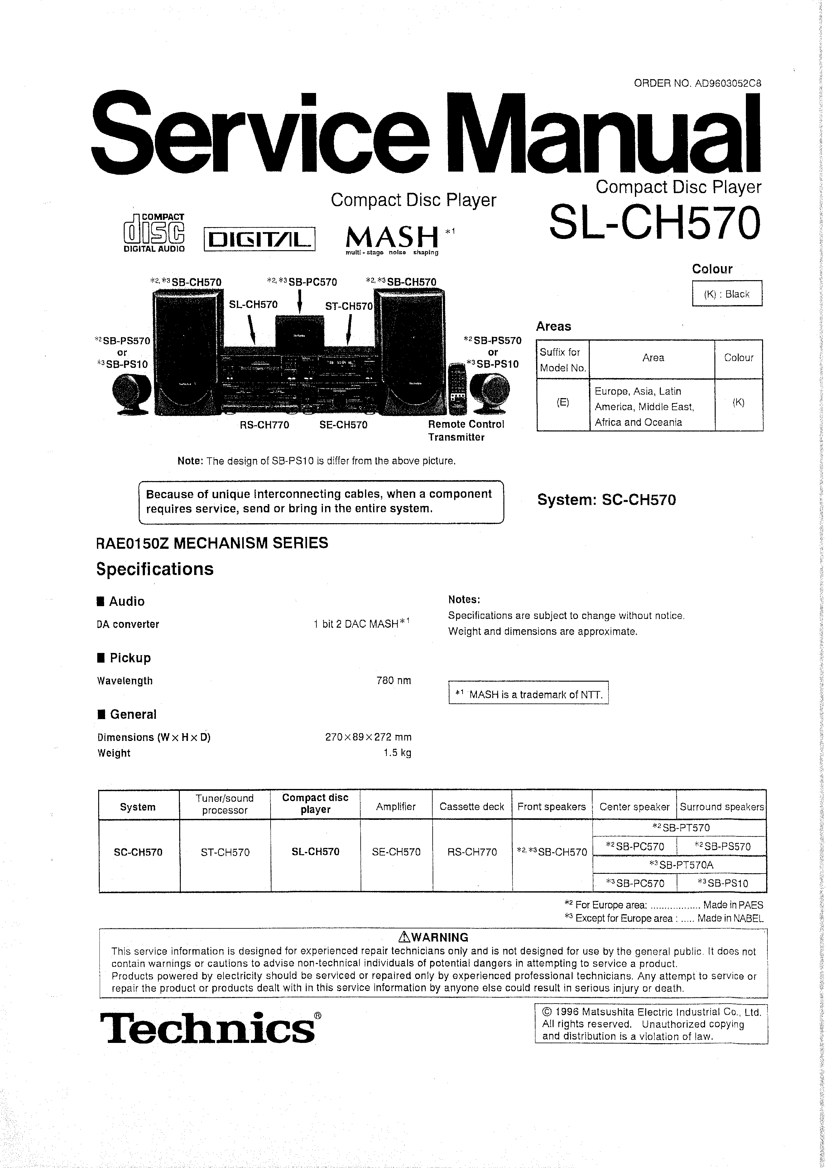Technics ch570 схема